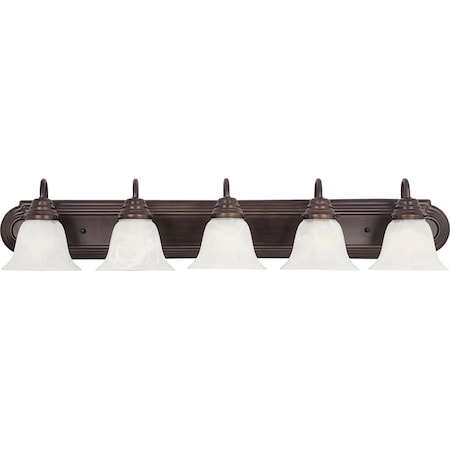 Essentials 5-Light 36 Wide Oil Rubbed Bronze Vanity Light